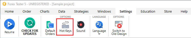 Forex Tester trading simulator: How to select sell order to execute